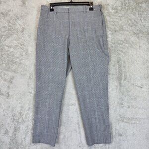 Uniqlo Dress Pants Mens Medium Gray Glen Plaid Windowpane Stretch 30-33 Trousers